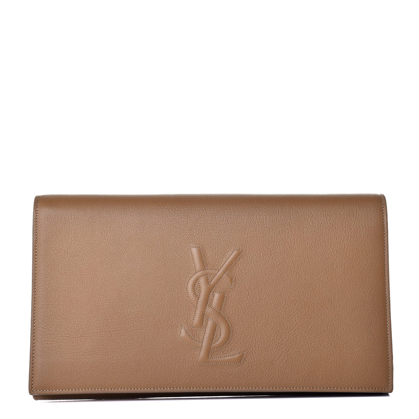 Calfskin Monogram Large Belle De Jour Clutch Beige