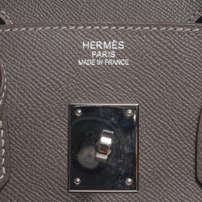 Hermes Epsom Candy Birkin 35 Etain Bleu Thalassa 5 of 11