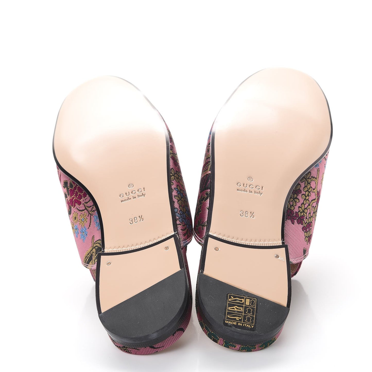 X DISNEY Jacquard Japanese Donald Duck Womens Princetown Slippers 38.5 Pink Black