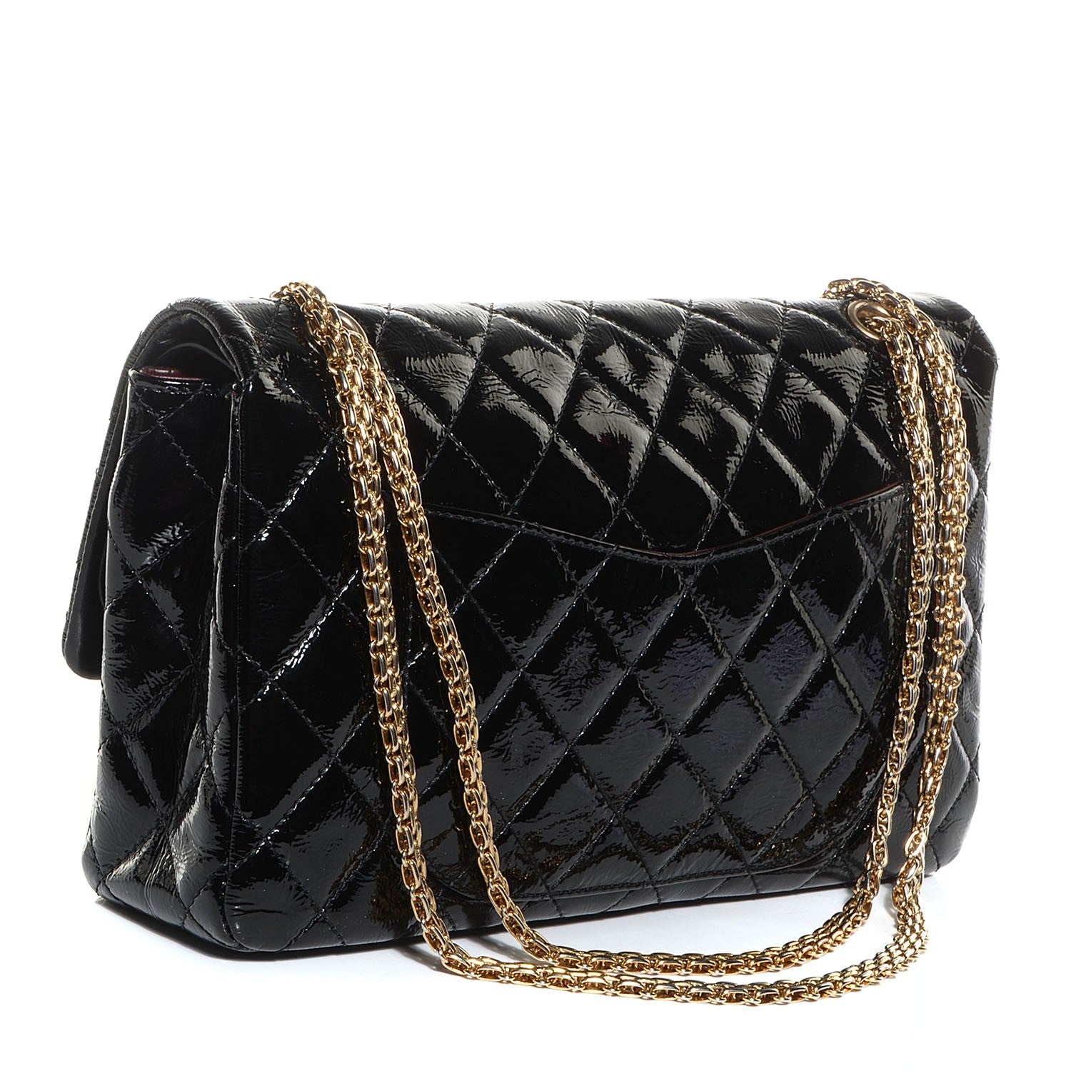 Chanel Distressed Patent 2.55 Reissue 227 Black 3 of 9