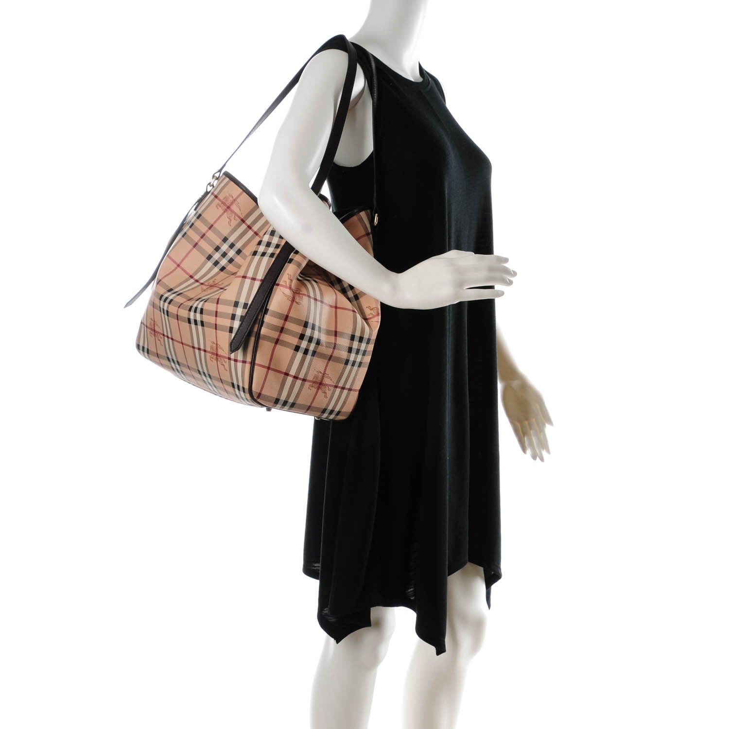 Burberry Haymarket Check Large Canterbury Tote Chocolate 2 of 8