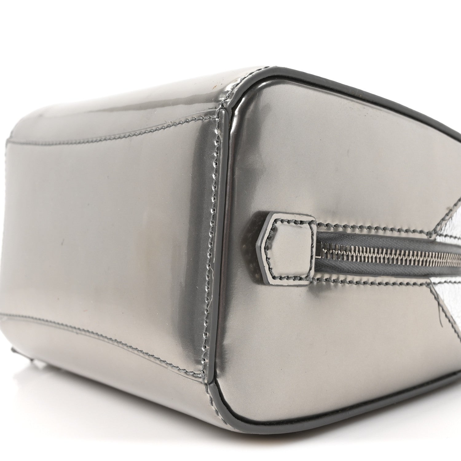 Givenchy Patent Nano Antigona Cube Bag Silver 9 of 9