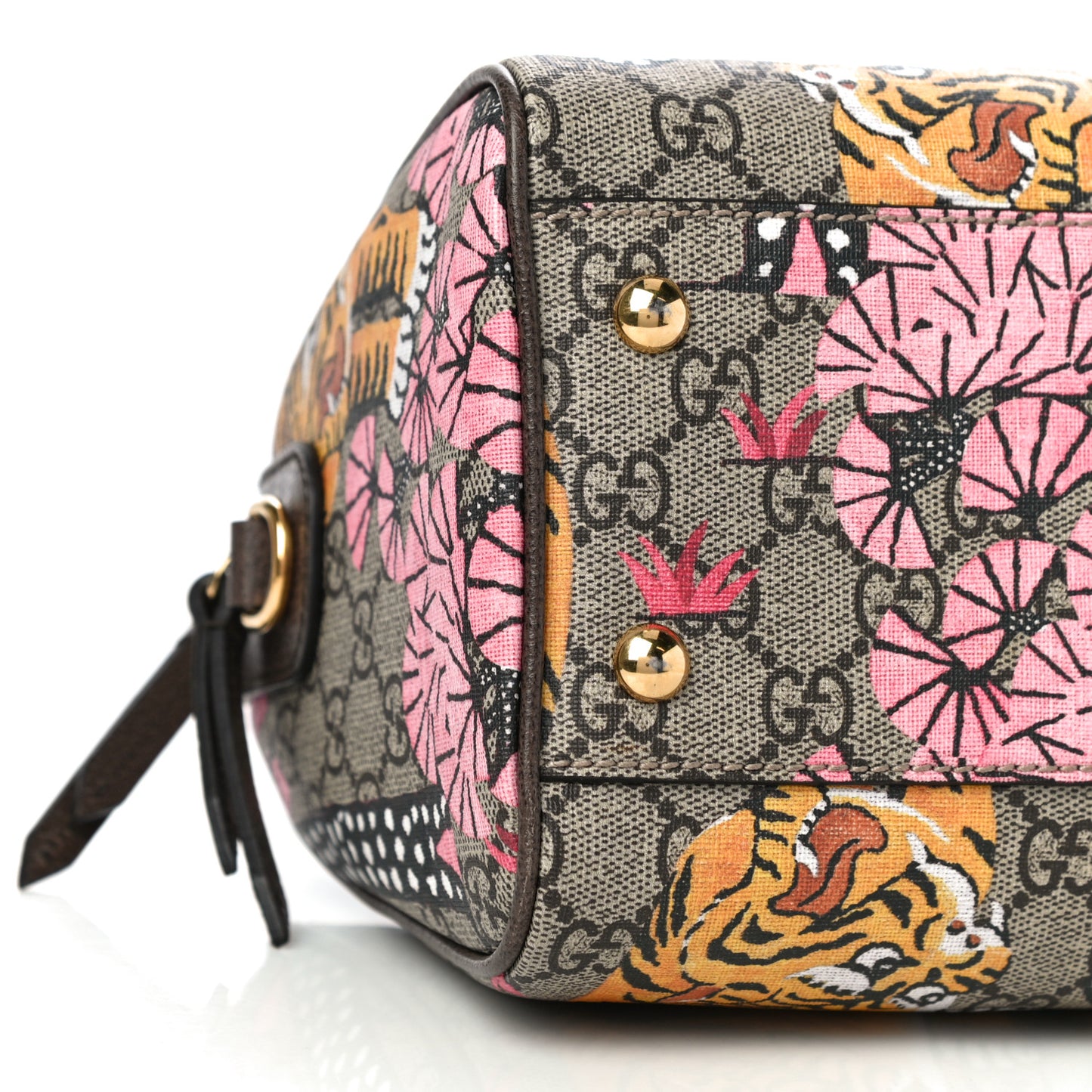 GG Supreme Monogram Bengal Small Boston Beige Pink