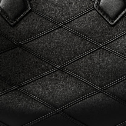 Louis Vuitton Lambskin Malletage Speedy Bandouliere 25 Black 9 of 11