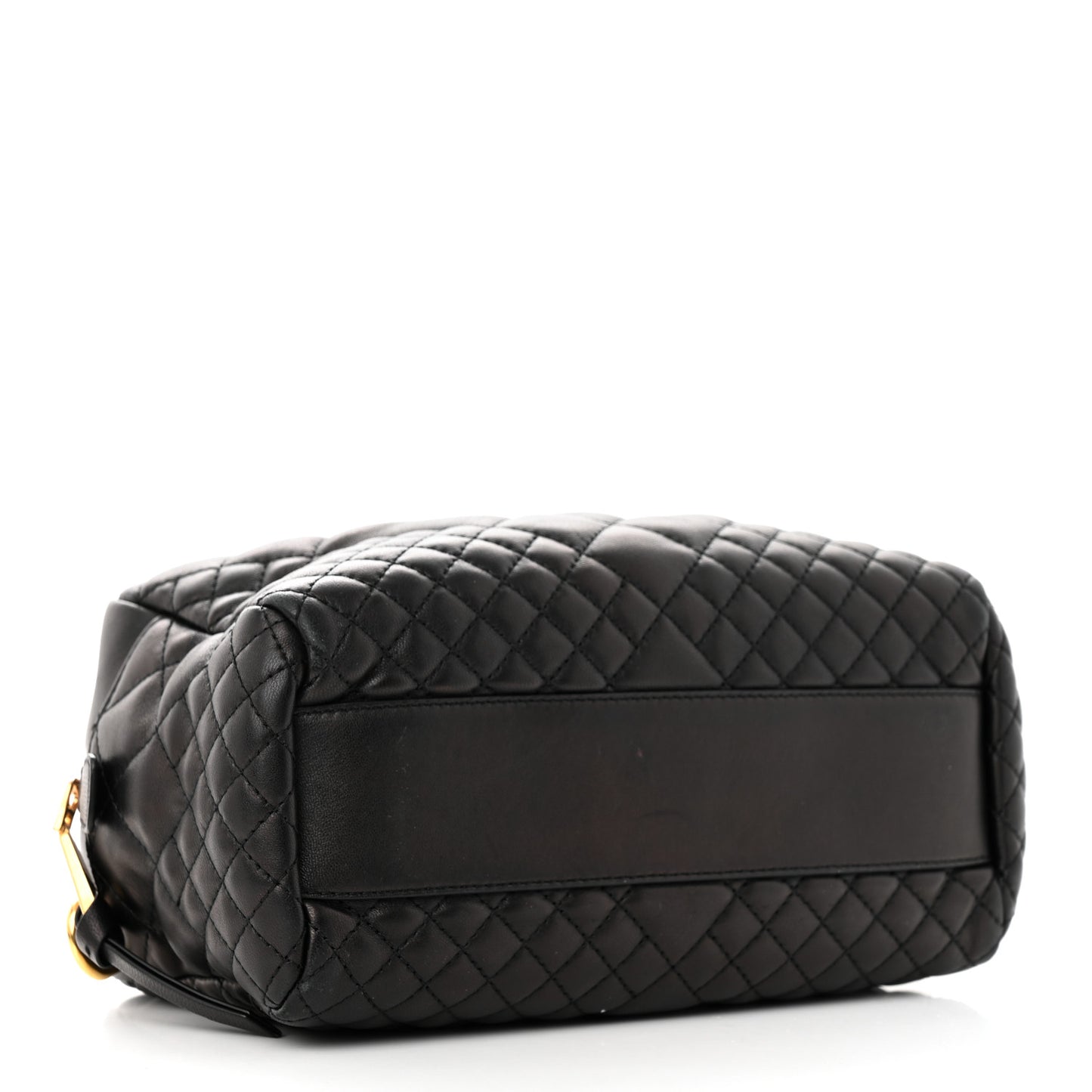 Nappa Quilted Icon Bowler Bag Black