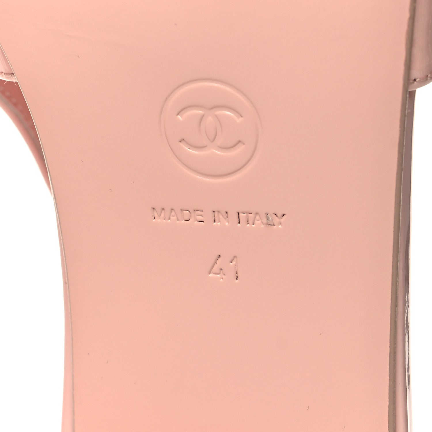 Chanel Patent Calfskin Cap Toe Slingback Flats 41 Blush 7 of 8