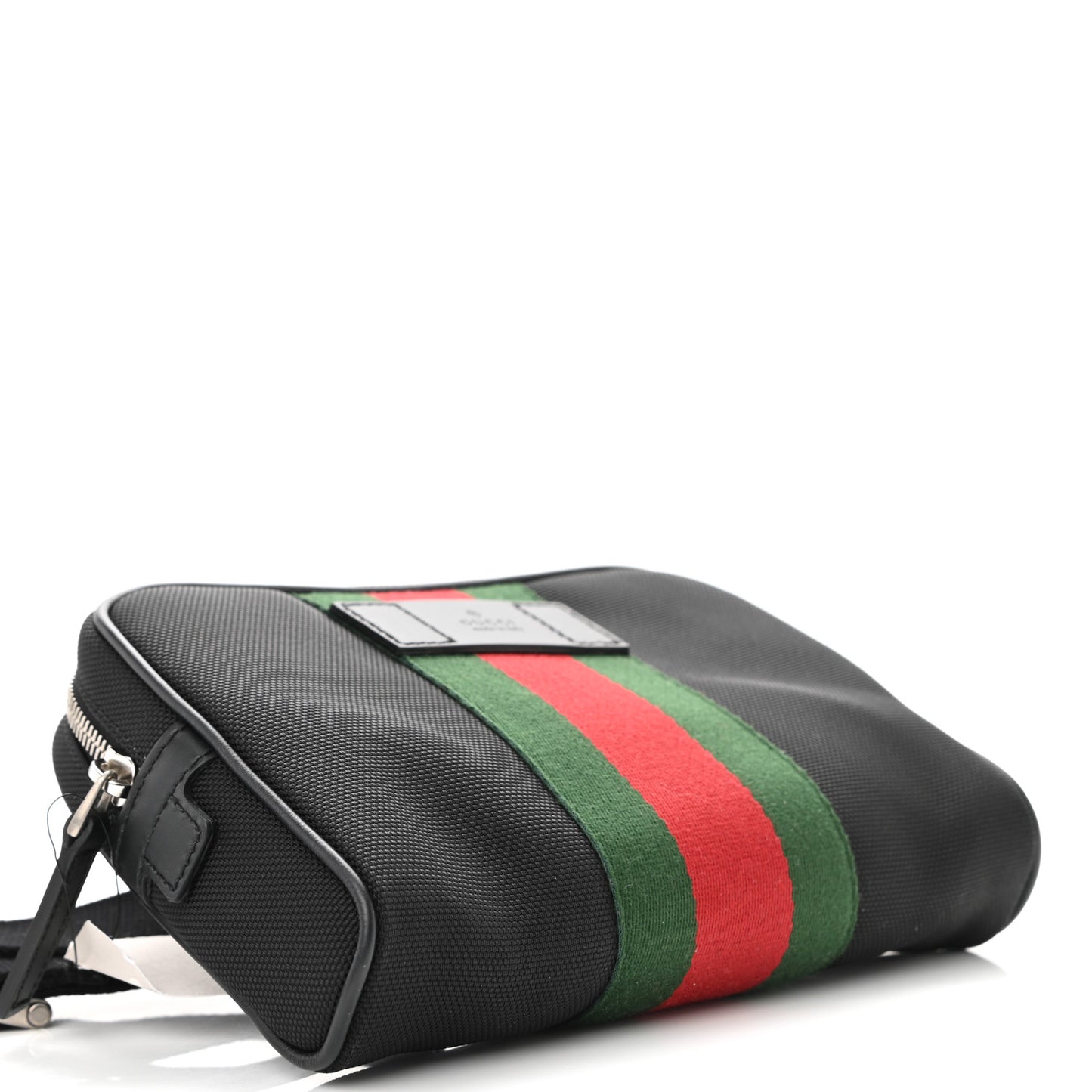 Canvas Web Slim Belt Bag Black