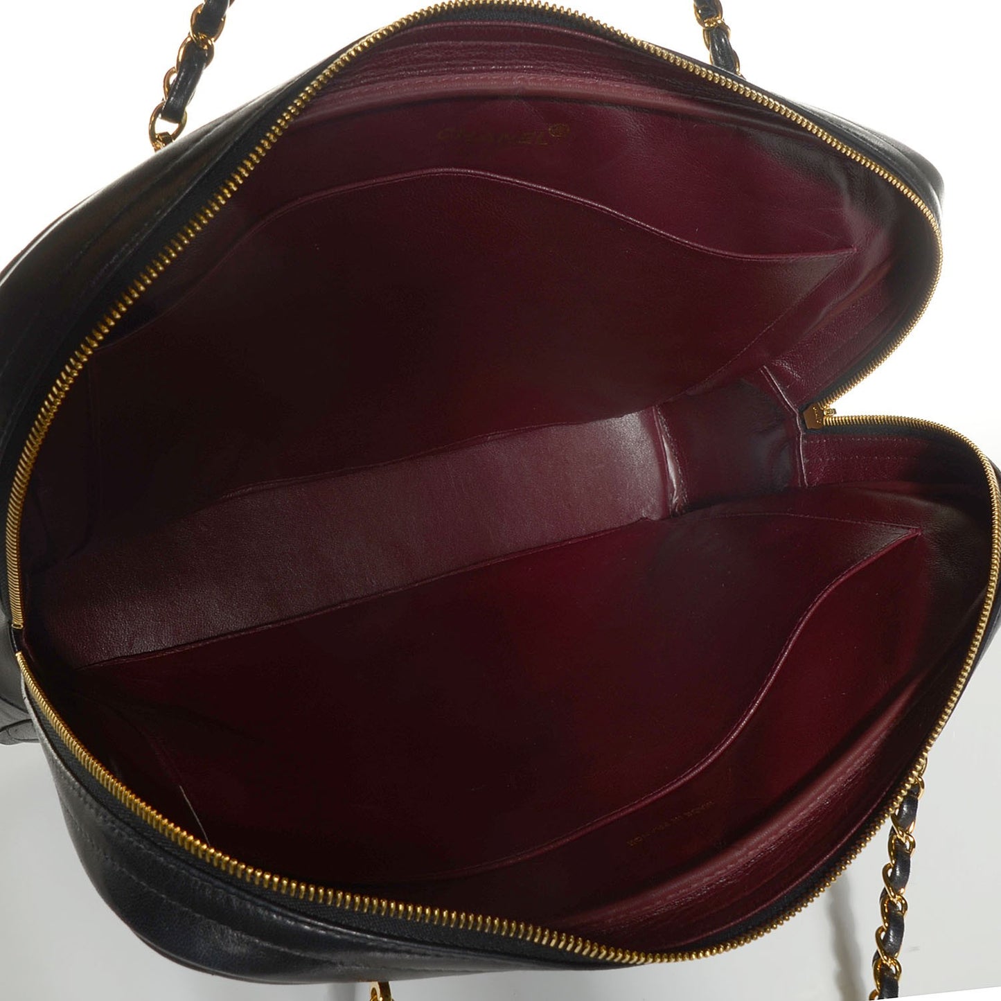 Lambskin Quilted Shoulder Bag Black