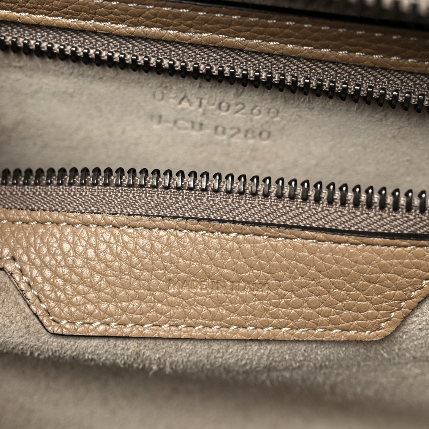 Drummed Calfskin Mini Luggage Dune