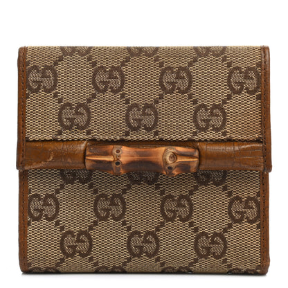 Gucci Monogram Bamboo Bar Compact Wallet Brown 1 of 10