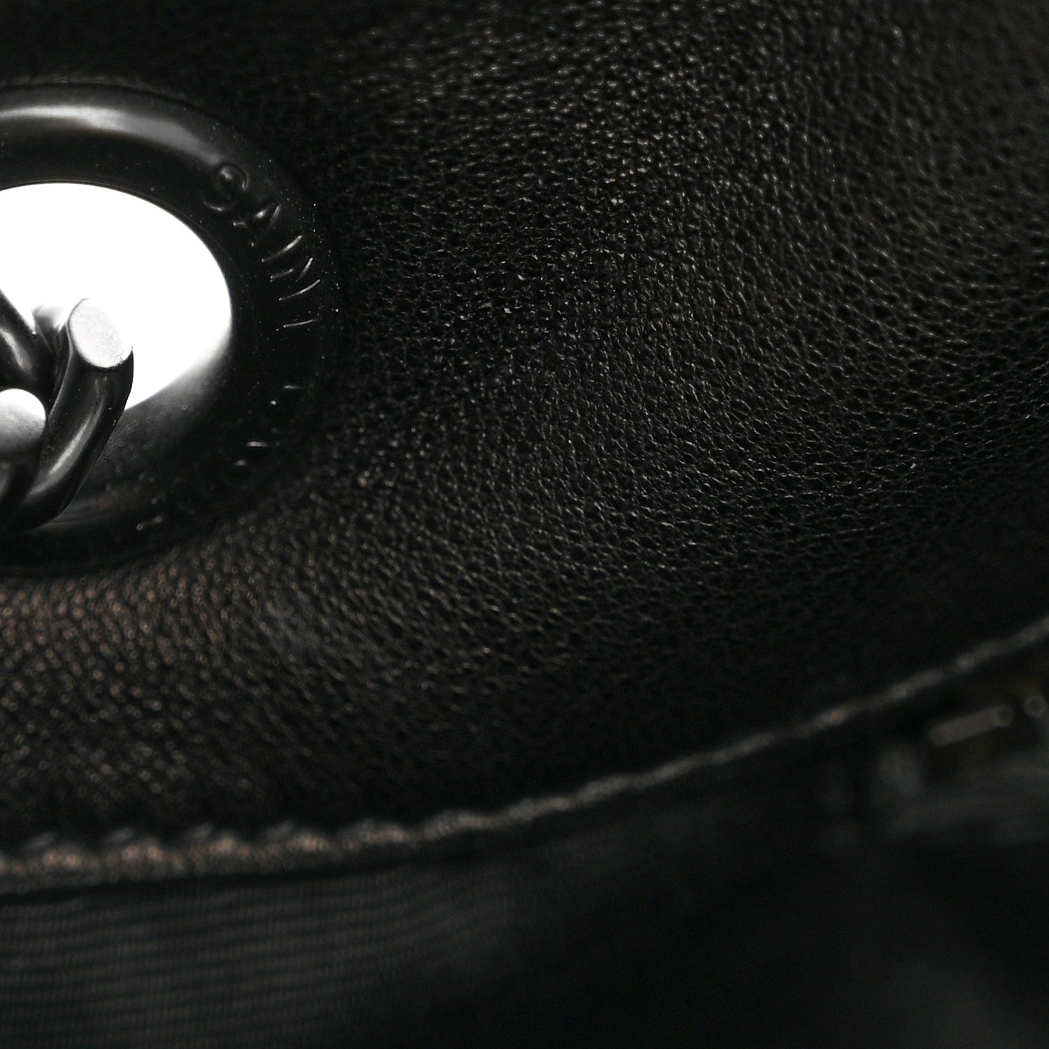 Saint Laurent Lambskin Quilted Monogram Monochrome Small Loulou Puffer Chain Satchel Black 12 of 15