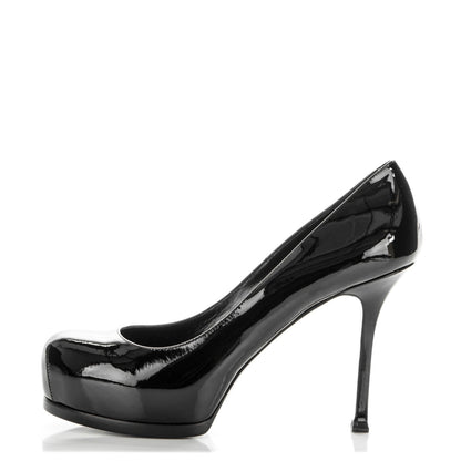 Saint Laurent Vitello Vernice Tribtoo 80 Pumps 38.5 Black 1 of 8