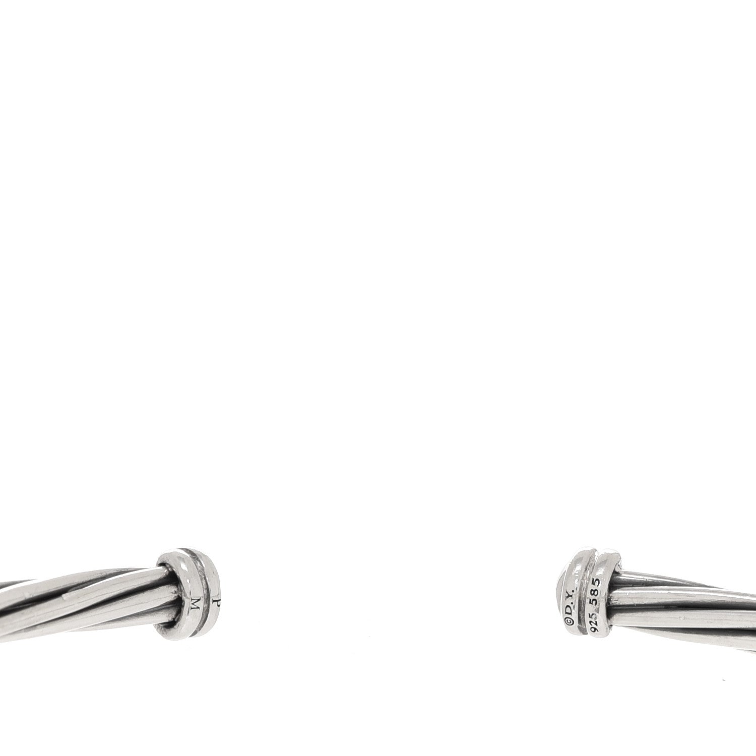 David Yurman Sterling Silver 14K Yellow Gold DY Whispers Te Amo Bracelet 4 of 4