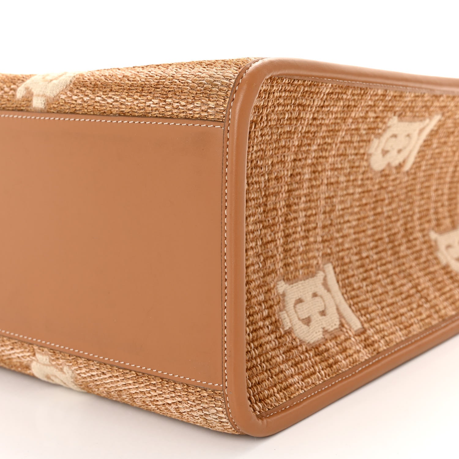 Burberry Raffia Calfskin Large Freya Tote Natural 9 of 11