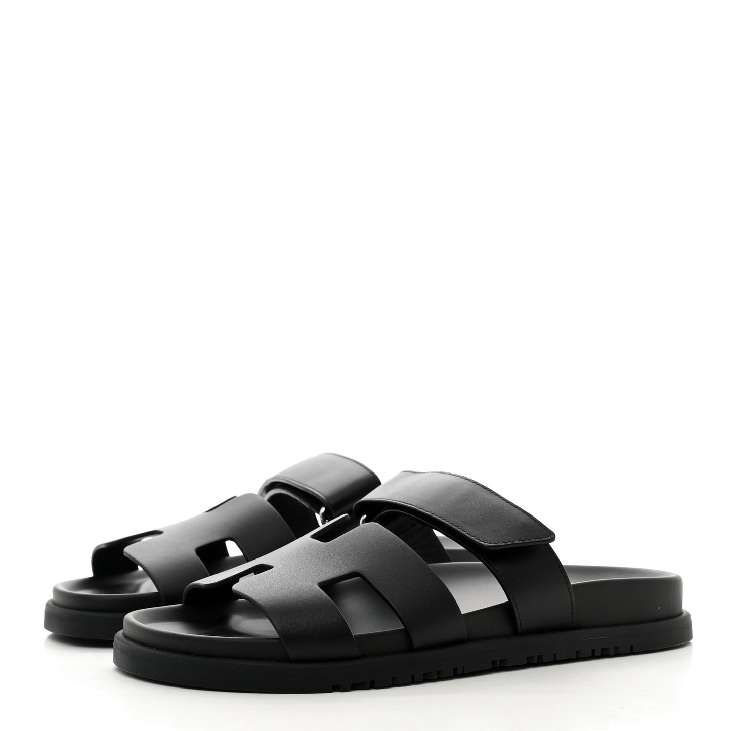 Calfskin Womens Chypre Sandals 37.5 Black