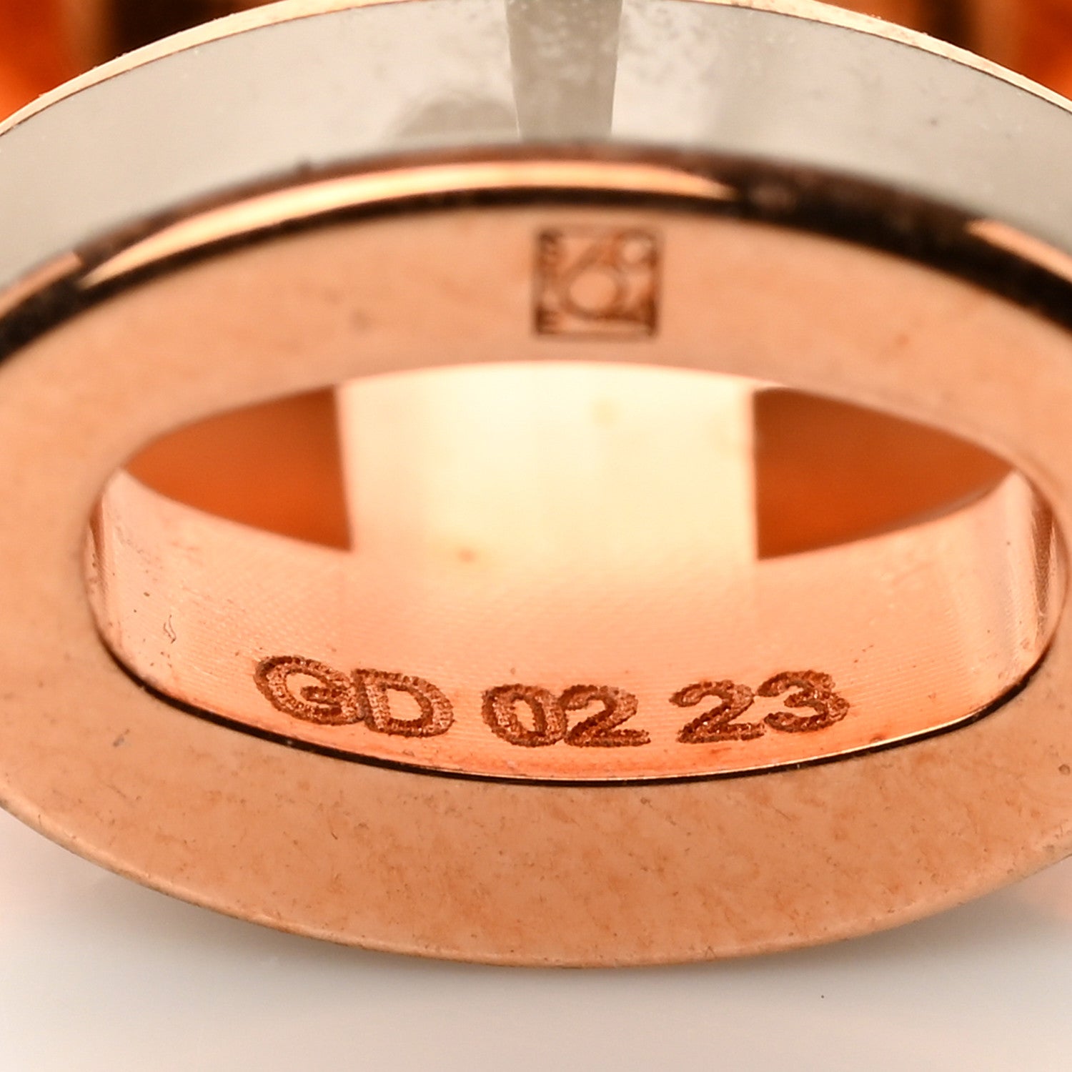 Hermes Rose Gold Lacquered Mini Pop H Earrings Marron Glace 4 of 6