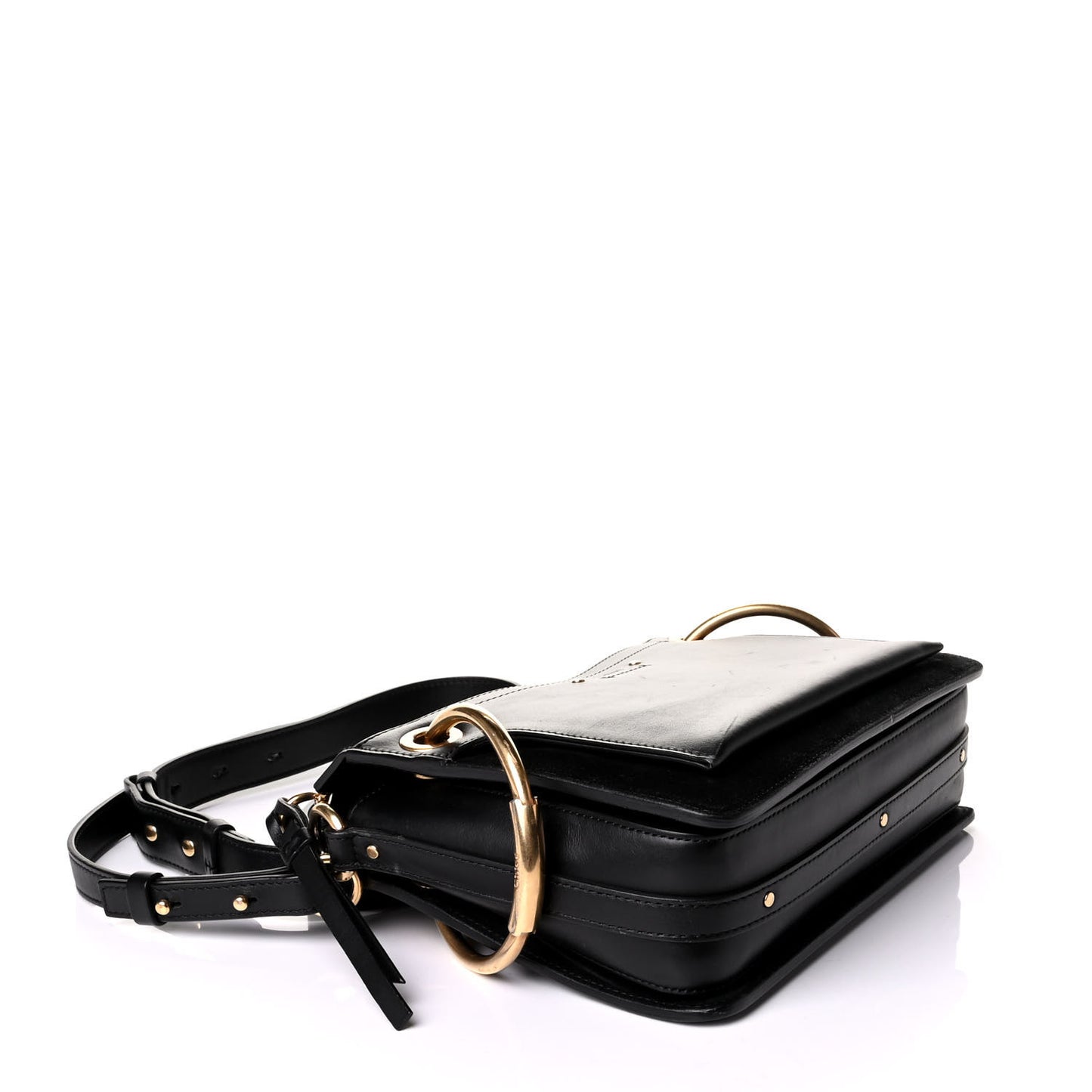Calfskin Suede Small Roy Bag Black