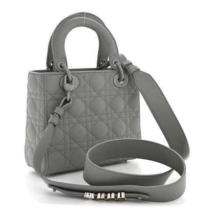 Christian Dior Ultra Matte Calfskin Cannage Small My ABCDior Lady Dior Grey 3 of 11