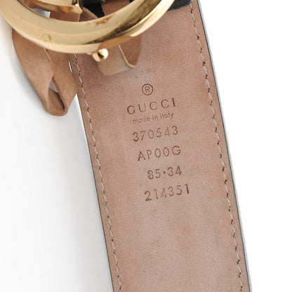Gucci Calfskin Interlocking G 37mm Belt 85 34 Black 4 of 10