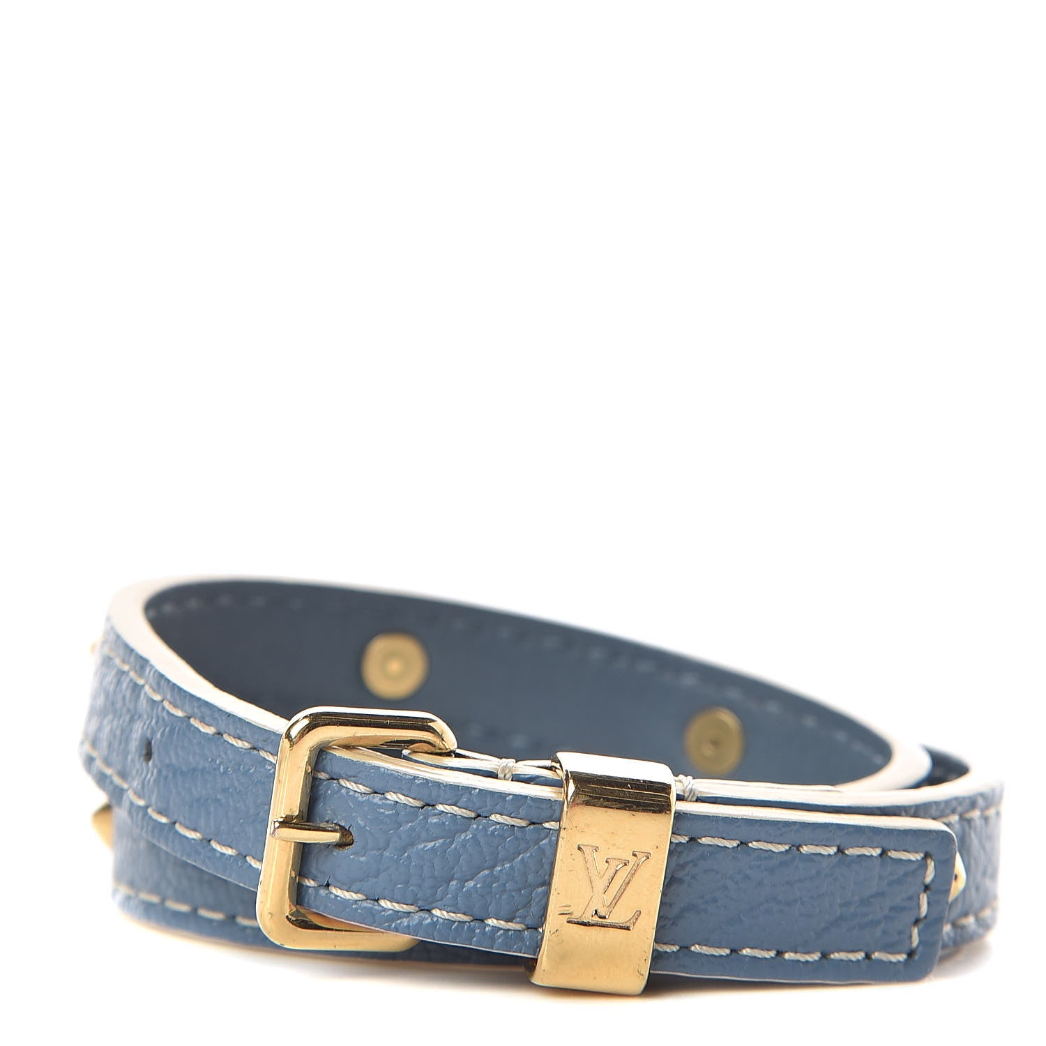 Louis Vuitton Suhali Double Tour Bracelet Blue 1 of 4