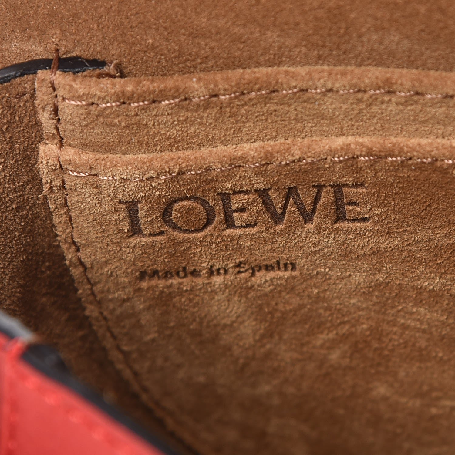 Loewe Grained Calfskin Mini Gate Crossbody Bag Scarlet Burnt Red 6 of 6