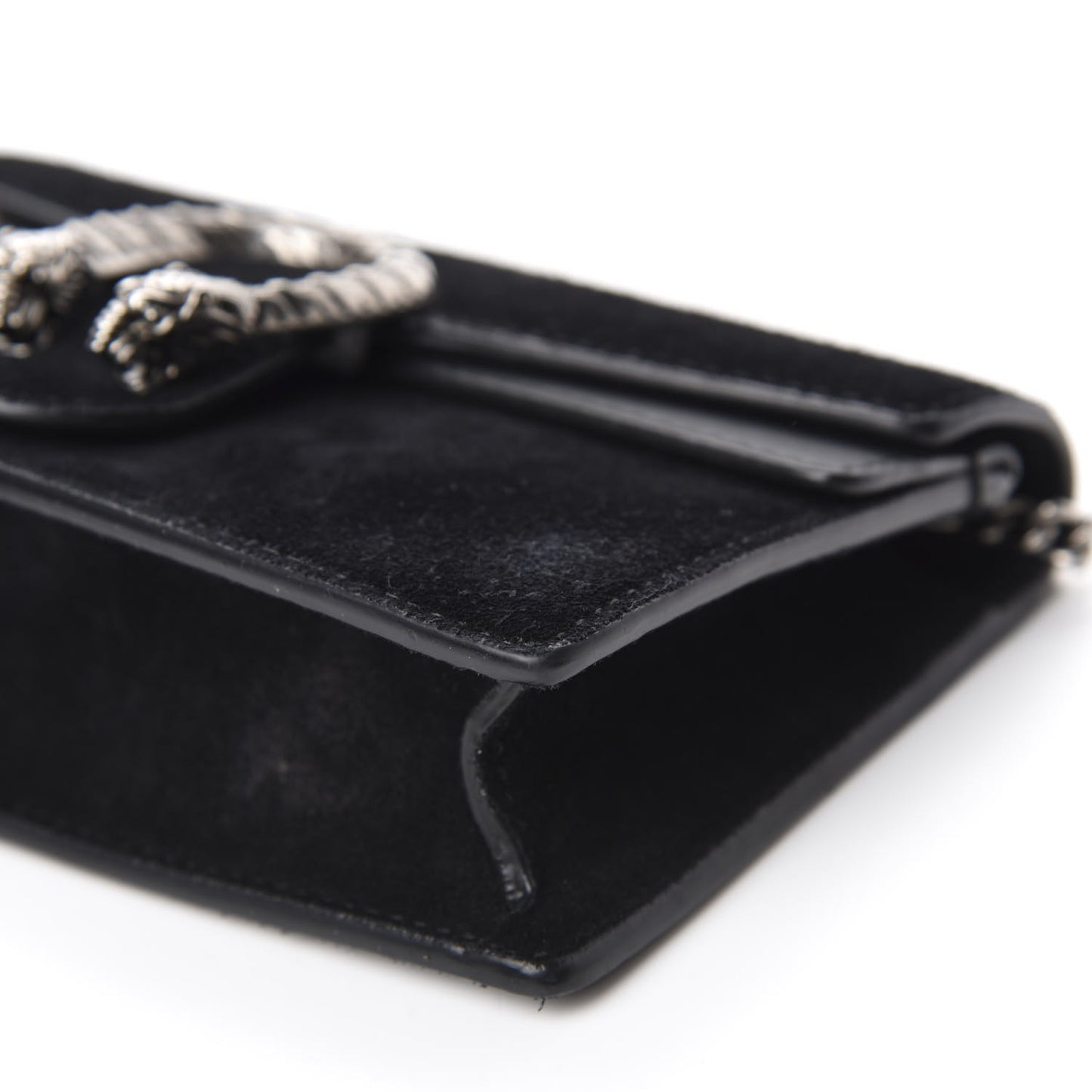 Suede Super Mini Dionysus Shoulder Bag Black