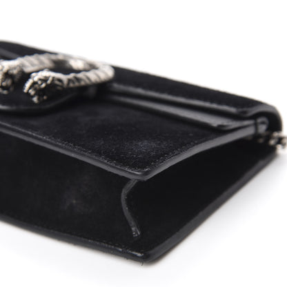 Gucci Suede Super Mini Dionysus Shoulder Bag Black 7 of 9
