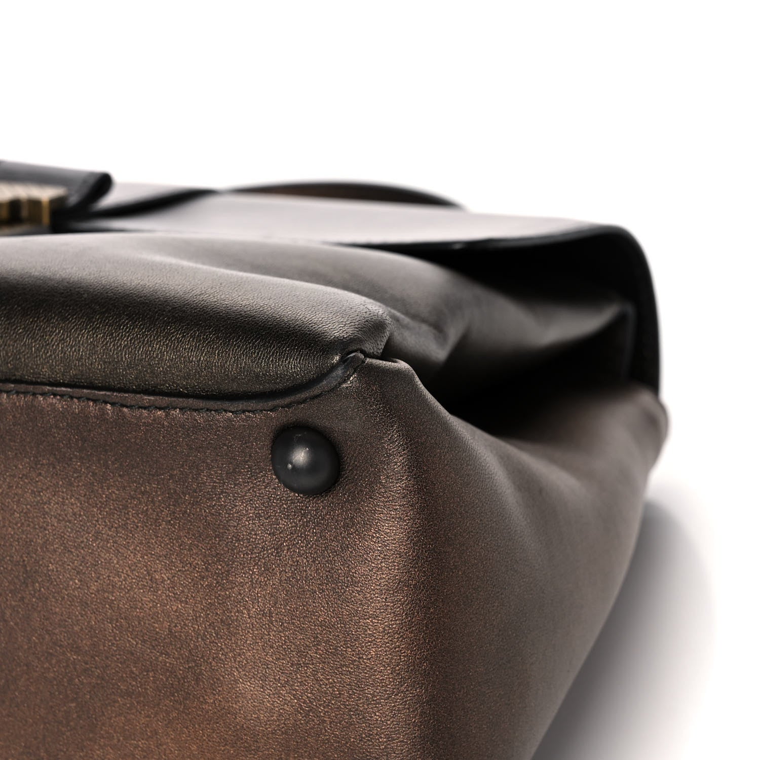 Bottega Veneta Nappa Medium Piazza Bag Dark Gold Antique Silver 11 of 20