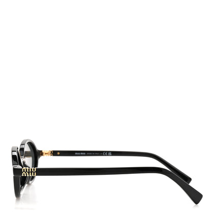 Miu Miu Acetate Oval Regard Sunglasses SMU04Z Black 3 of 8