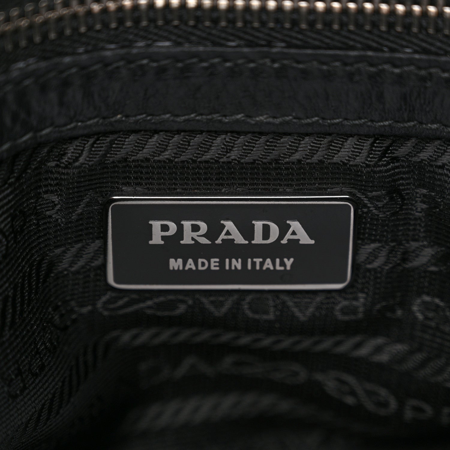 Prada Tessuto Nylon Nappa Braided Gaufre Shopping Satchel Black 6 of 13