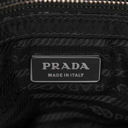 Prada Tessuto Nylon Nappa Braided Gaufre Shopping Satchel Black 6 of 13