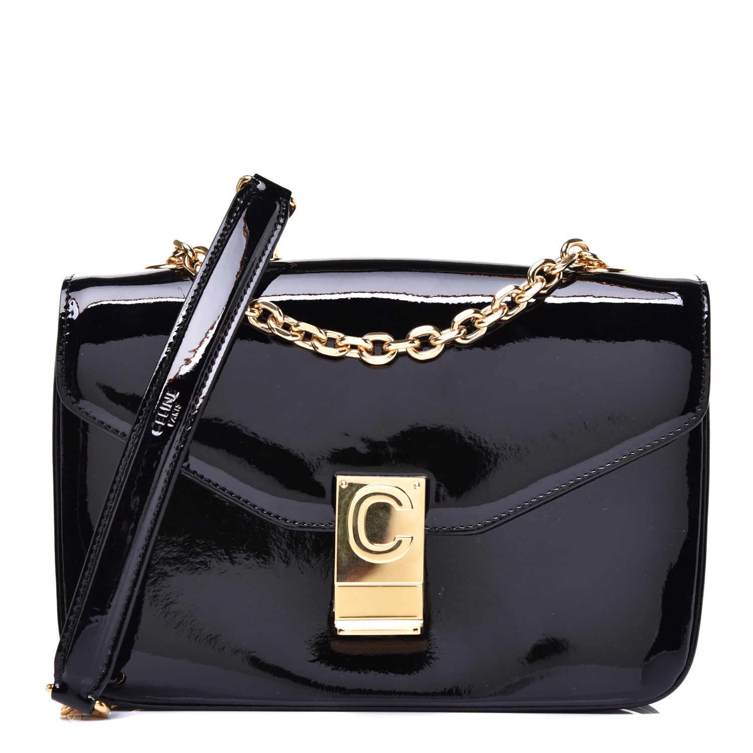 Celine Patent Calfskin Medium C Bag Black 1 of 12