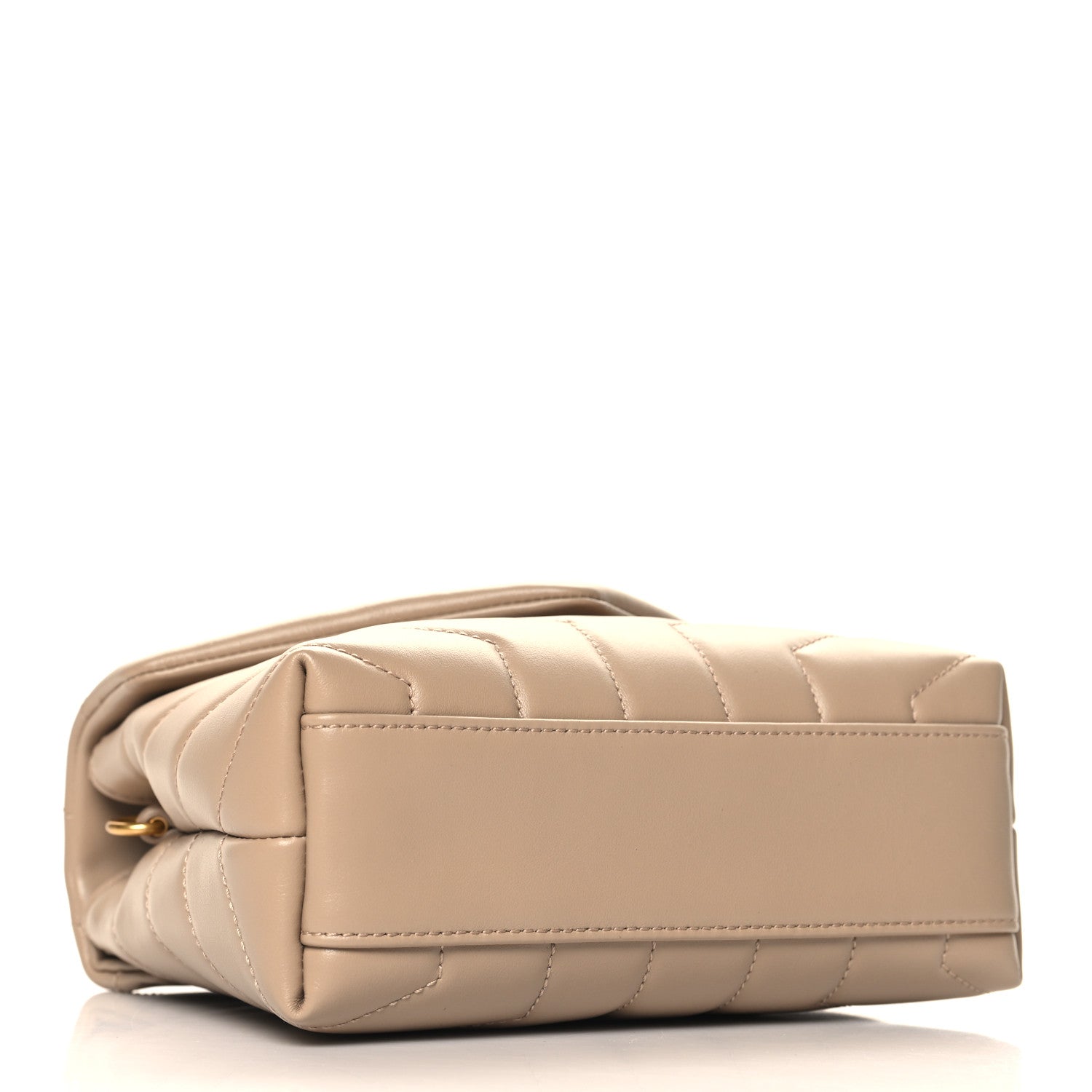 Saint Laurent Calfskin Y Quilted Monogram Toy Loulou Crossbody Bag Taupe 4 of 10