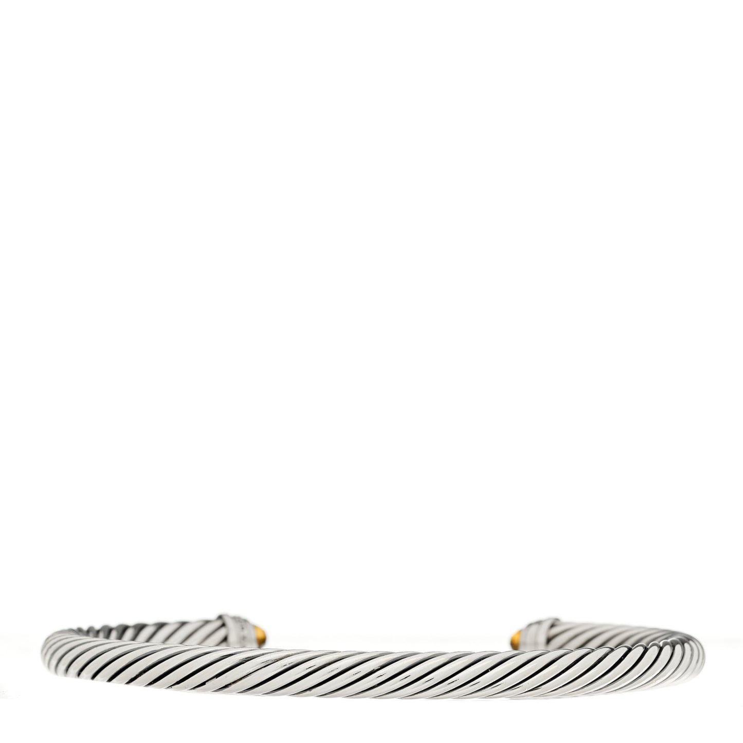 Sterling Silver Diamond Citrine 5mm Cable Classics Bracelet