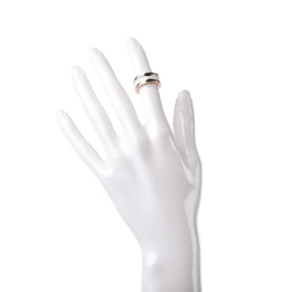 Bulgari 18K Rose Gold White Ceramic B.Zero1 Two-Band Ring 47 4 2 of 6