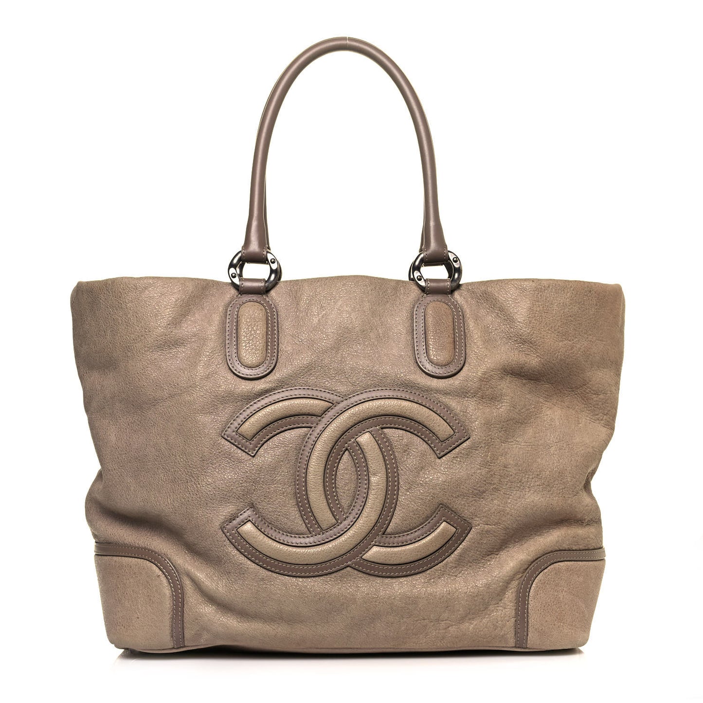 Washed Calfskin Tote Marron Clair