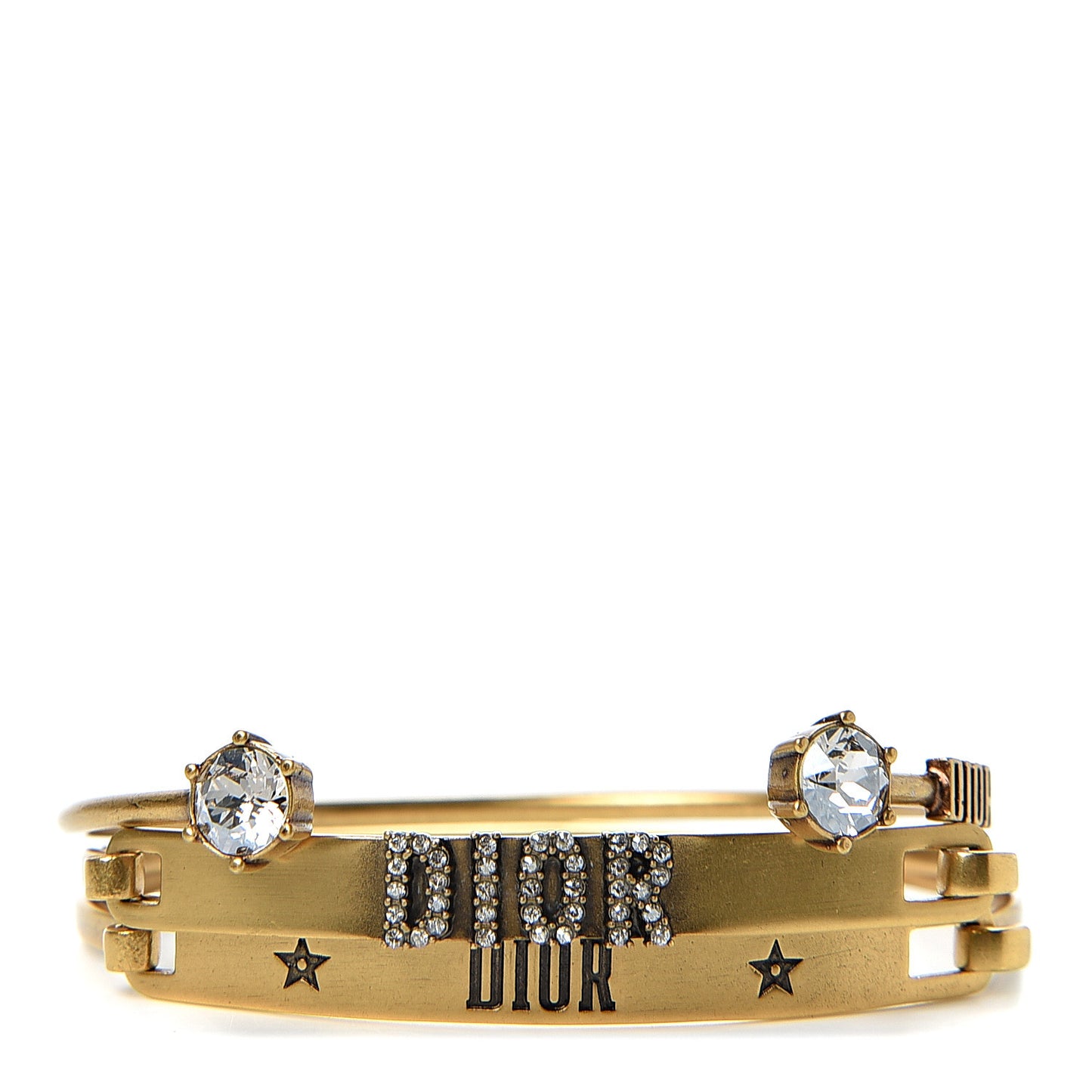 Metal Crystal Dio(r)evolution Bracelet Set Gold