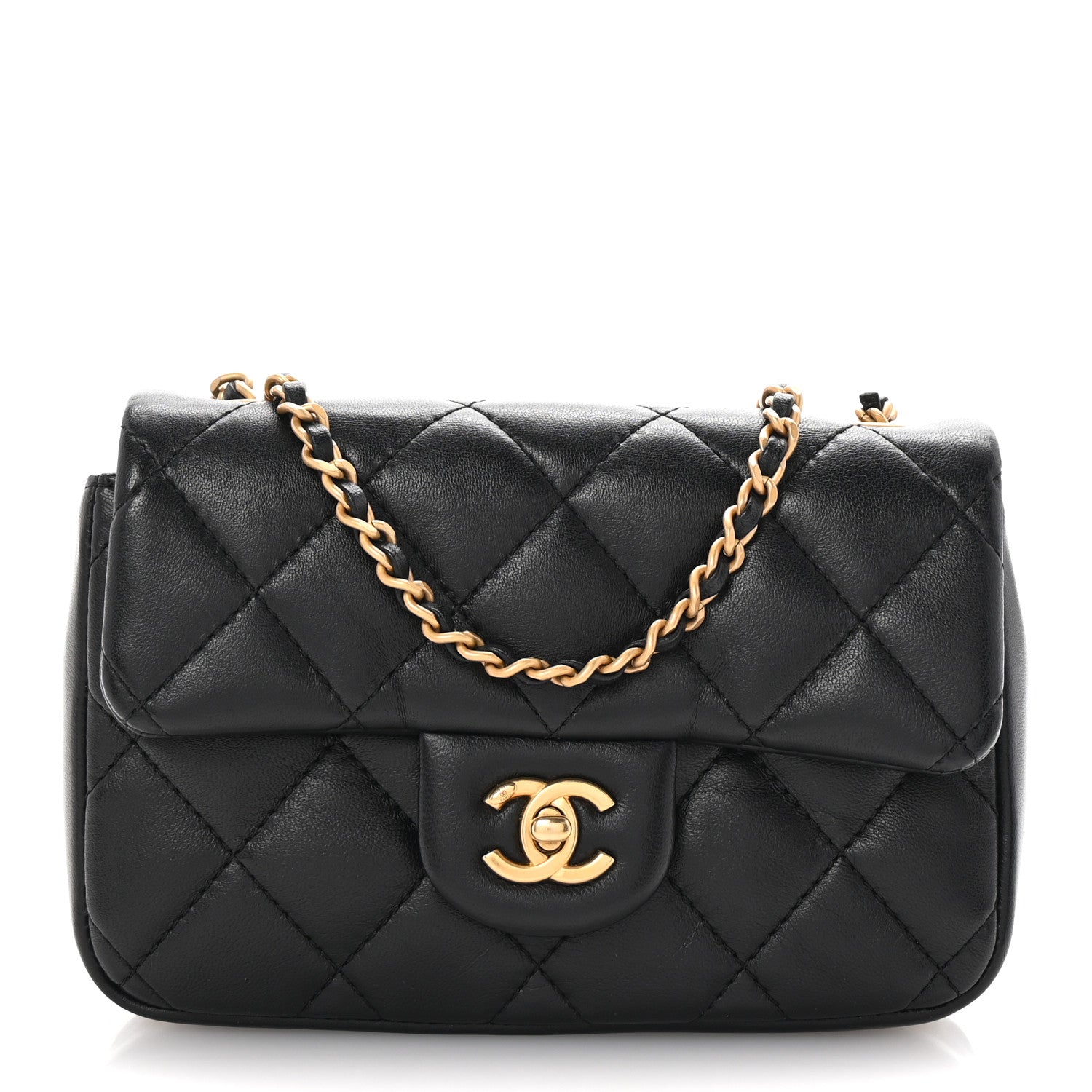 Chanel Lambskin Quilted Mini Heart Charms Flap Black 1 of 9