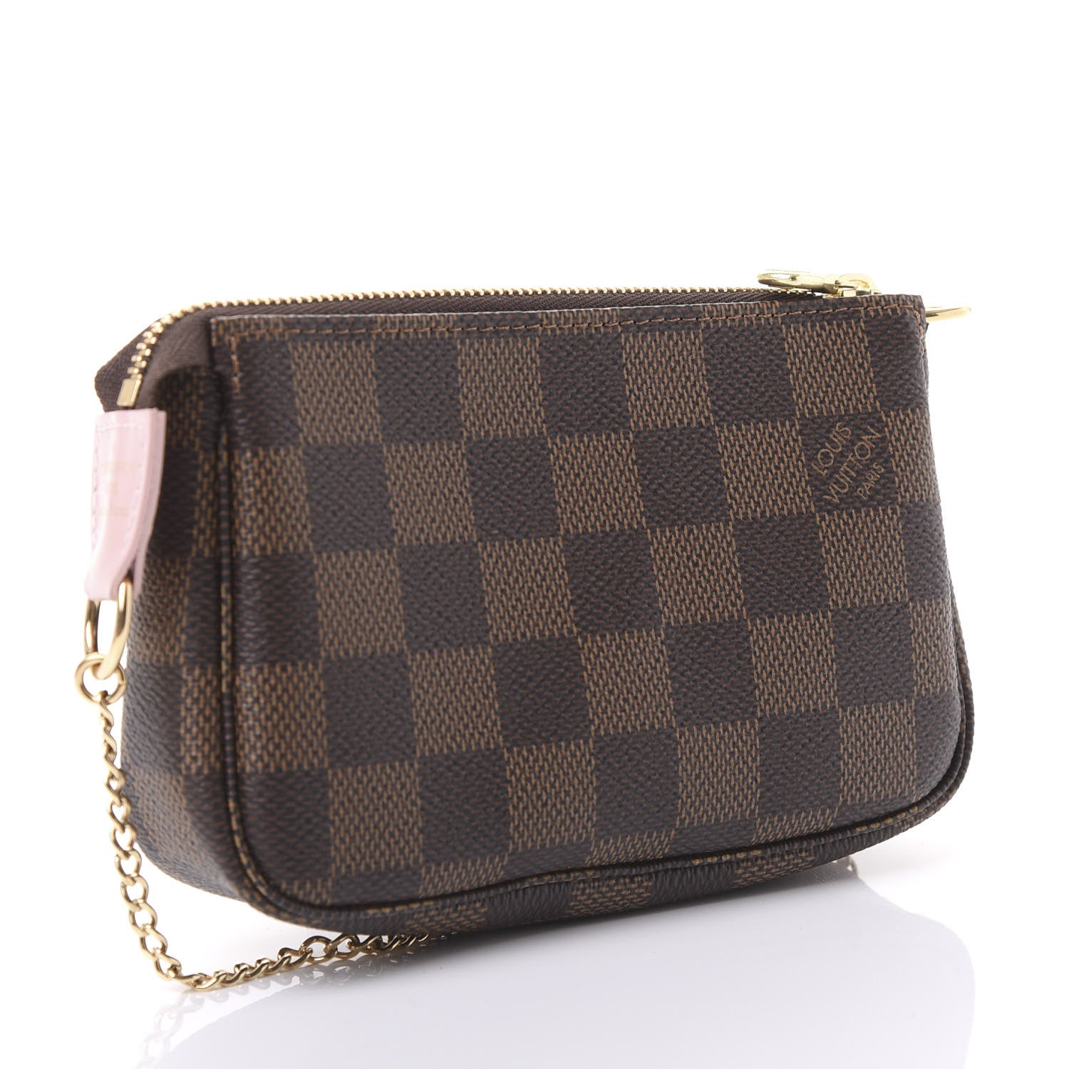 Louis Vuitton Damier Ebene 2020 Christmas Animation Big Wheel Mini Pochette Accessories Rose Ballerine 3 of 11