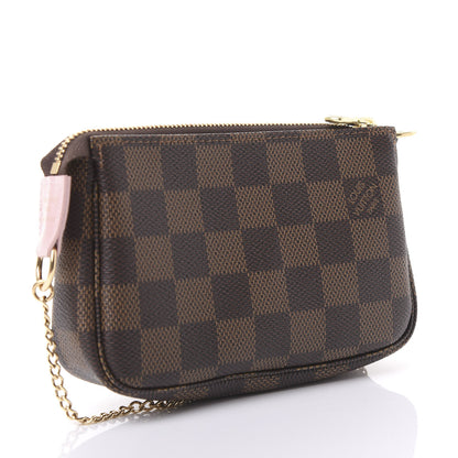 Louis Vuitton Damier Ebene 2020 Christmas Animation Big Wheel Mini Pochette Accessories Rose Ballerine 3 of 11