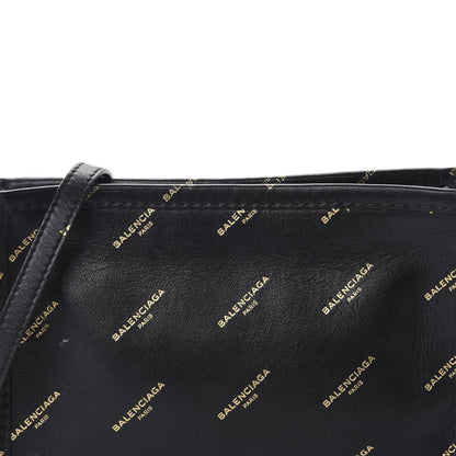 Balenciaga Calfskin Allover Logo Bazar Pochette Crossbody Black Gold 11 of 11