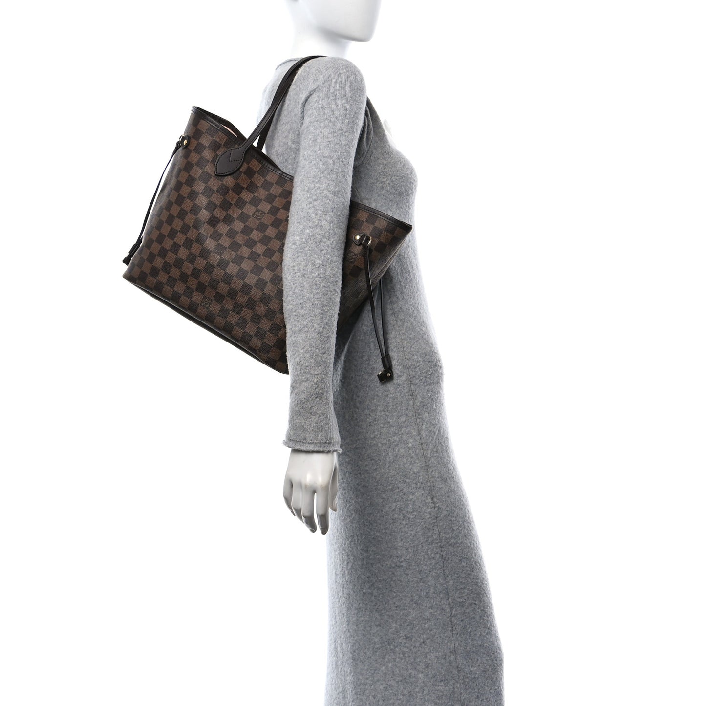 Damier Ebene Neo Neverfull MM Rose Ballerine