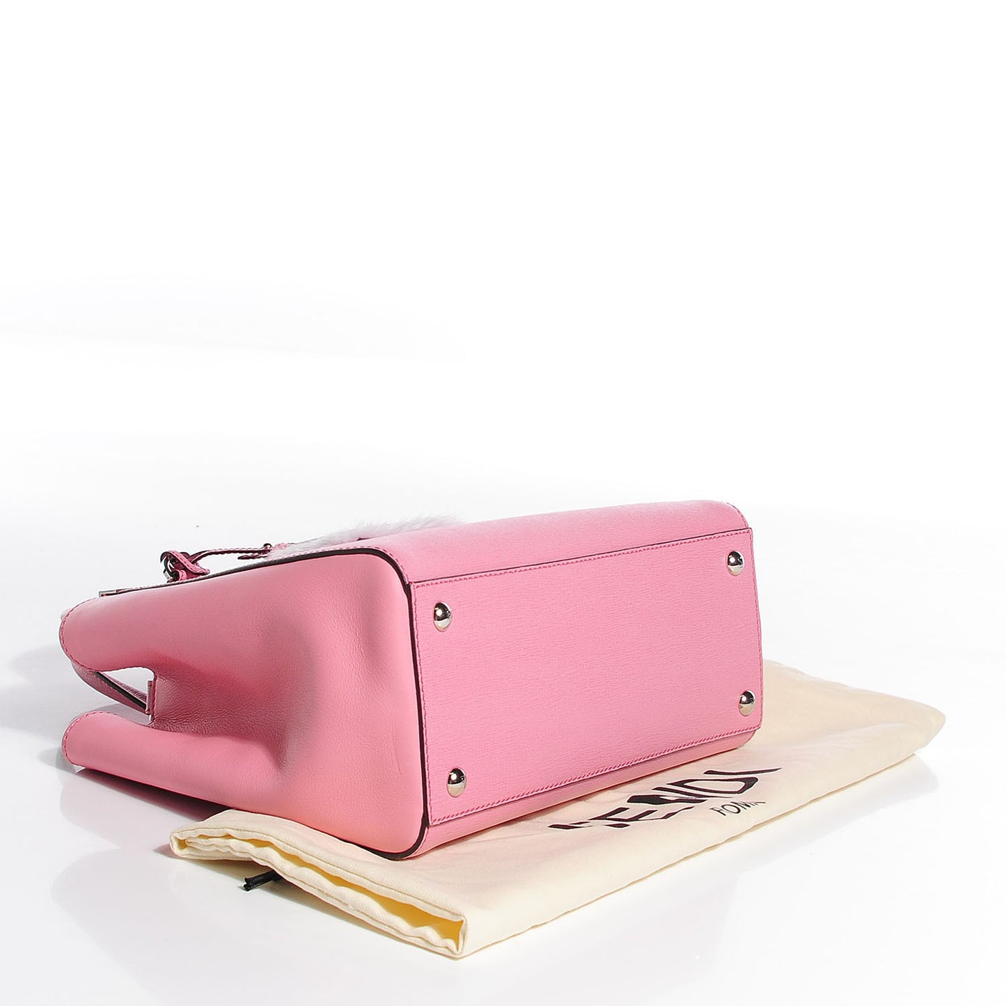 Vitello Elite Flamingo Mink Monster Charm Petite 2Jours Tote Pink Multicolor