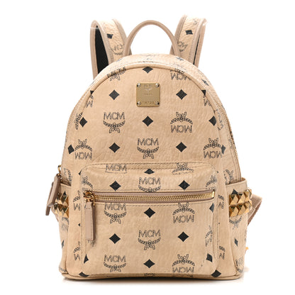 MCM Visetos Side Stud Mini Stark Backpack Beige 1 of 10