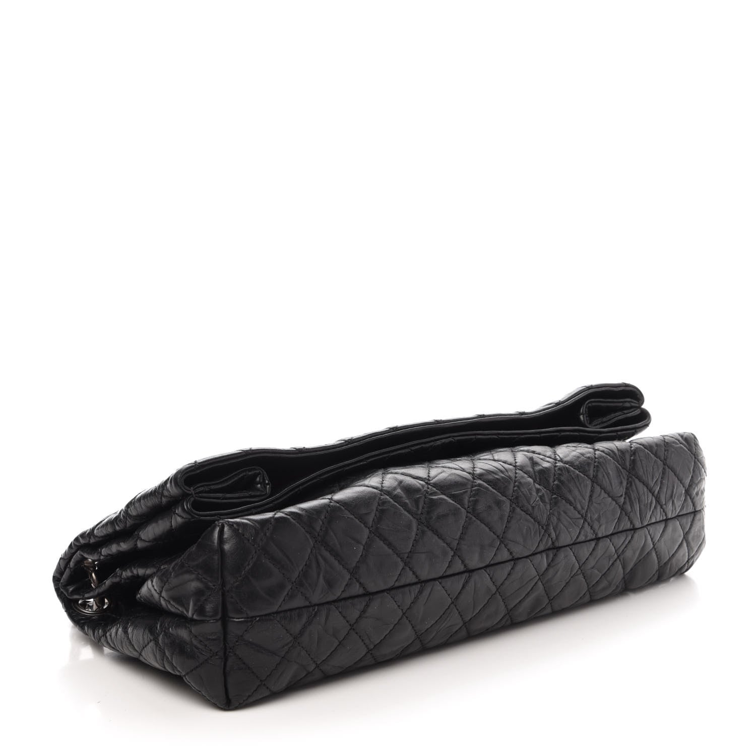 Chanel Aged Calfskin Quilted Coco Rider Fold Over Flap Black 4 of 10