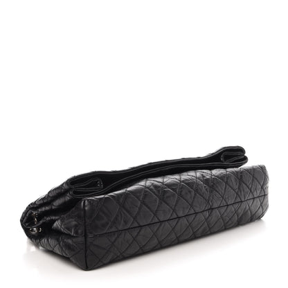 Chanel Aged Calfskin Quilted Coco Rider Fold Over Flap Black 4 of 10