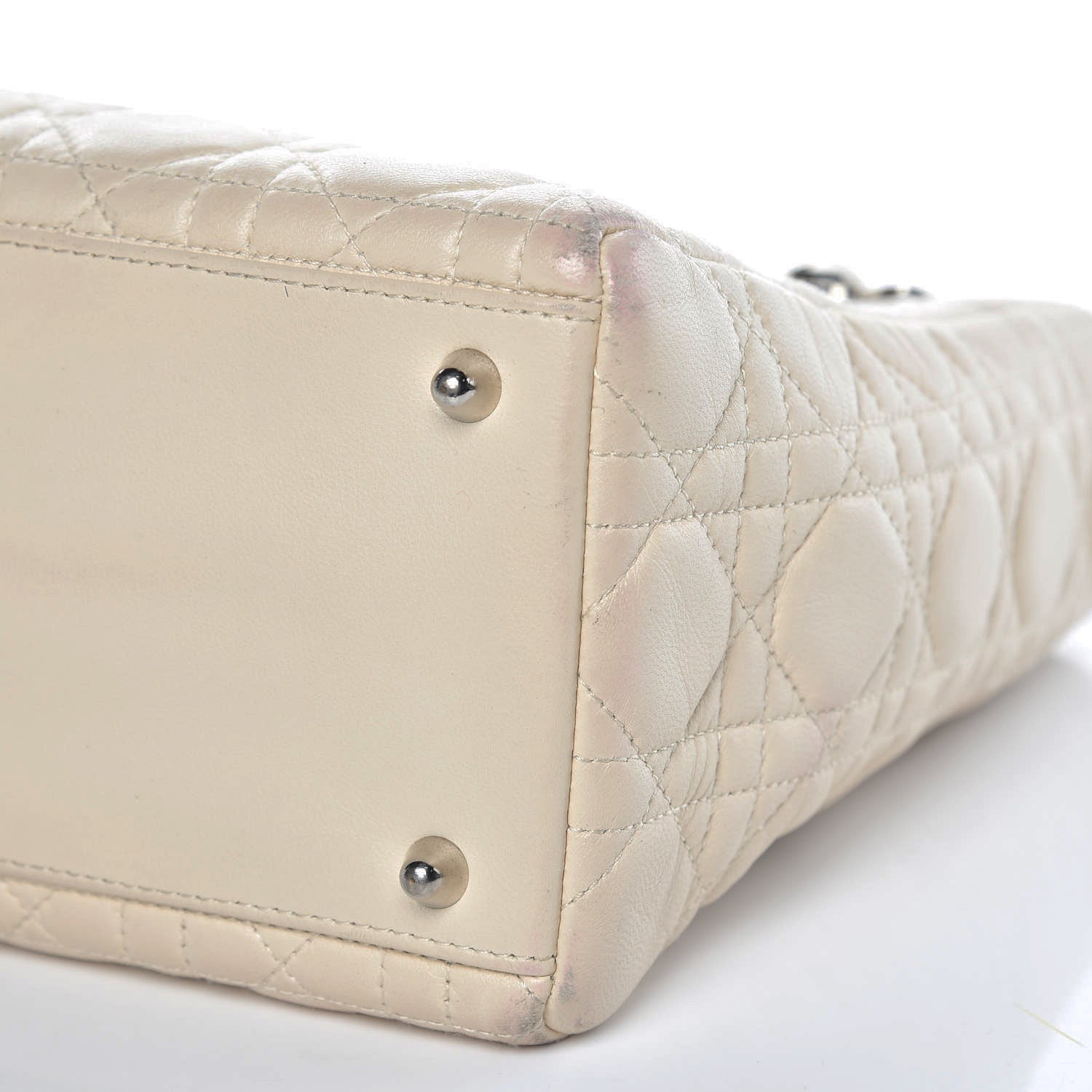 Christian Dior Lambskin Cannage Medium Lady Dior White 5 of 21