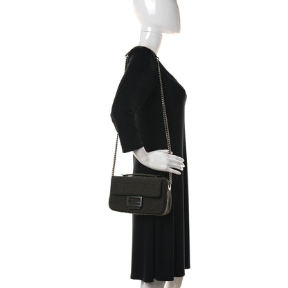 Fendi Technical Fabric FF Midi Chain Baguette Oliva 2 of 11