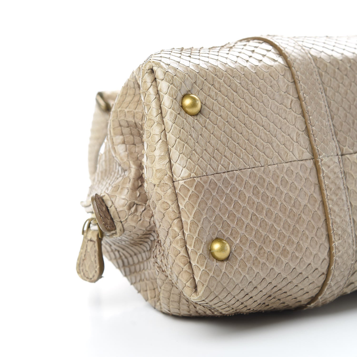 Bottega Veneta Snakeskin Montaigne Satchel Limo 9 of 15