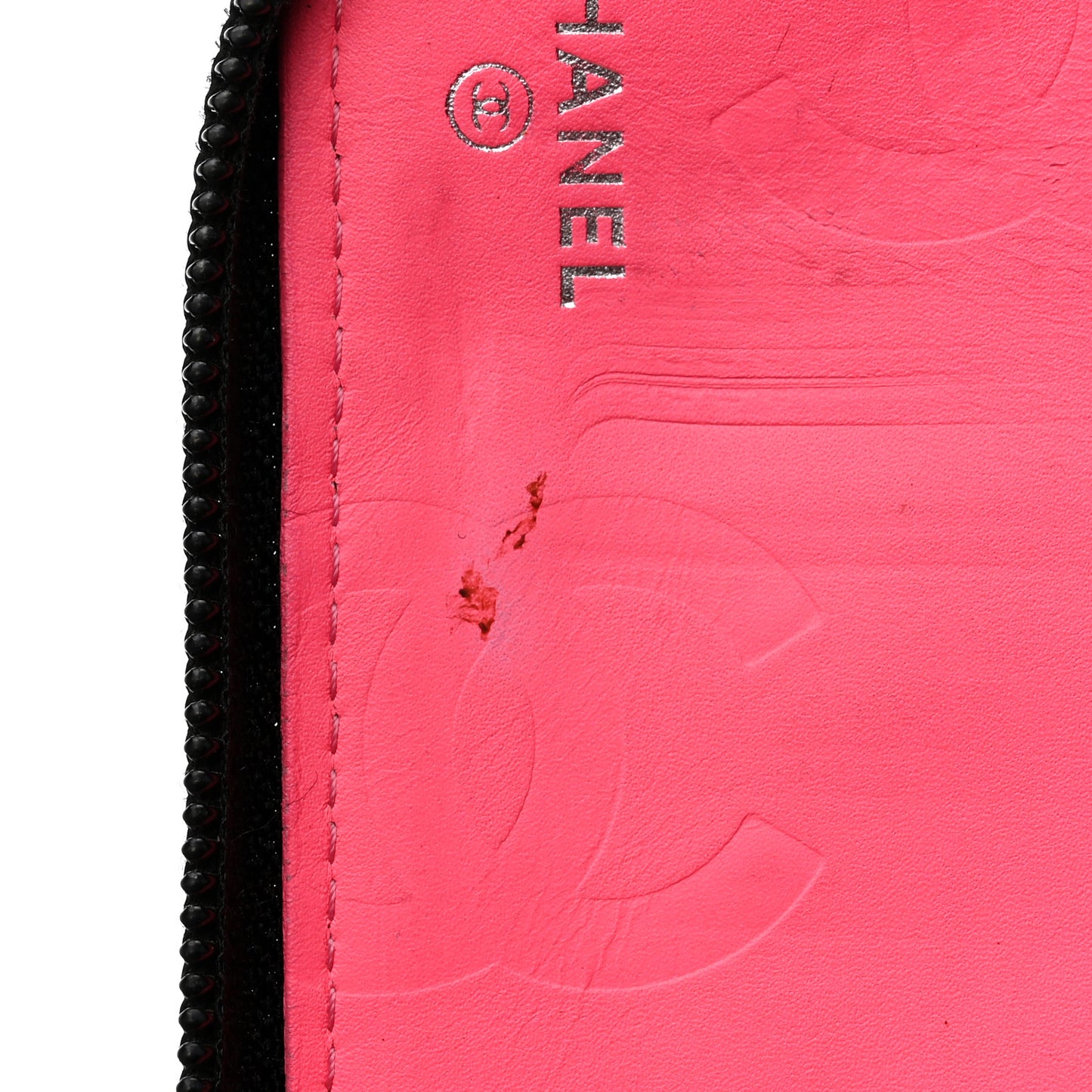 Calfskin Cambon Zip Around Organizer Wallet Black